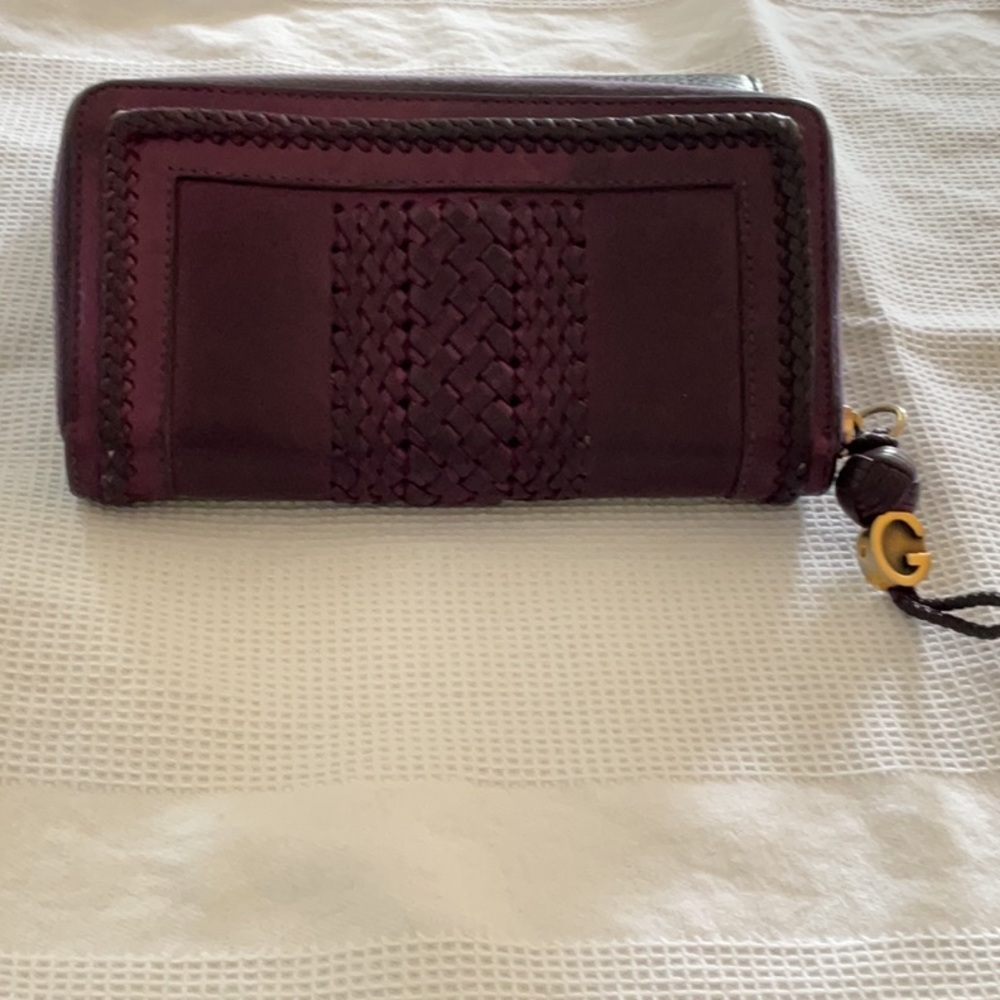 GUCCI Leather Purple Long Wallet Authentic Italy